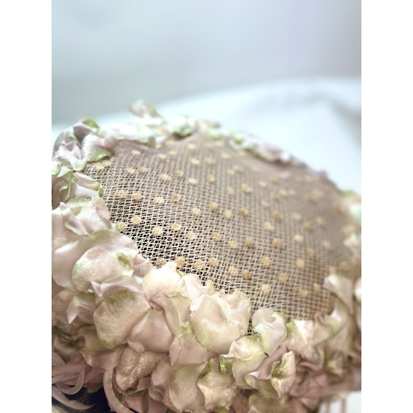 1960's Original Antique Retro Ladies Flower Floral‎ Vintage  Hat - Picture 4 of 10